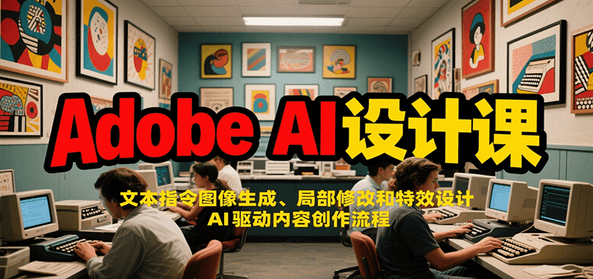 Adobe AI设计课:文本指令图像生成、局部修改和特效设计,AI驱动内容创作流程 33b341c4853734b.png