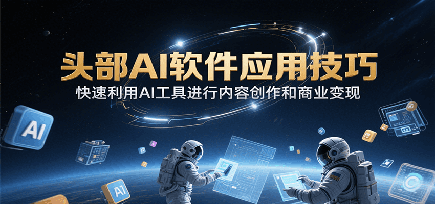 头部AI软件应用技巧,快速利用AI工具进行内容创作和商业变现 7e7a10f1941c3f5.png